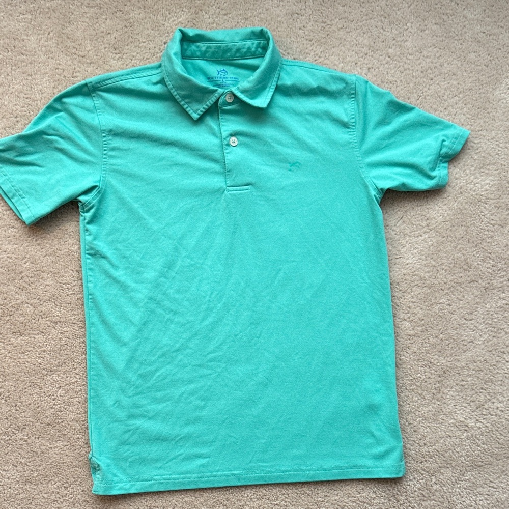 Southern Tide Kids Polo Shirt in Aqua
